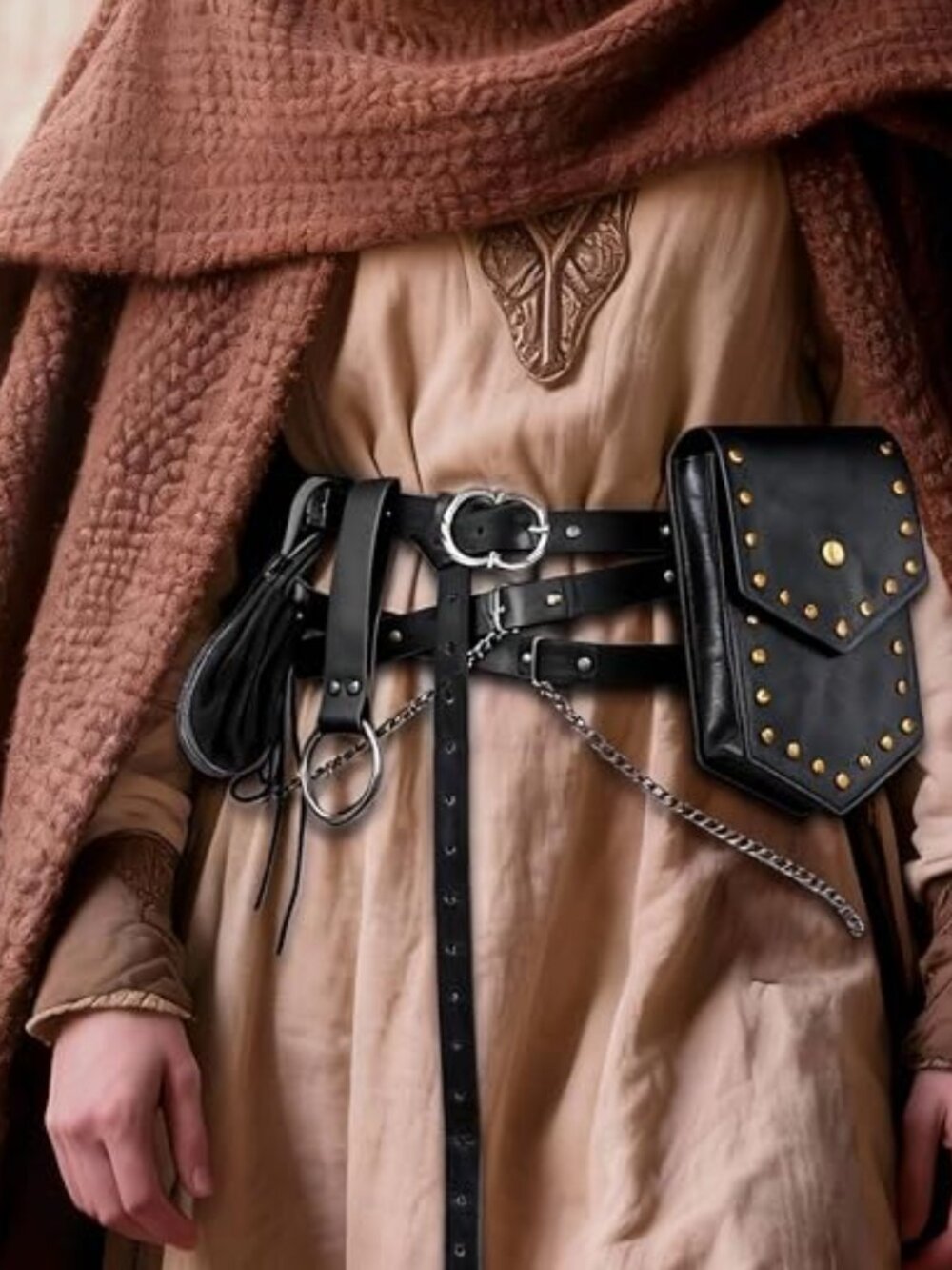 Medieval Belt with Renaissance Bag & Chains